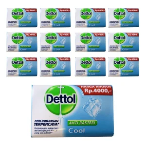 H1e742e9f522b48a6ab9559a029880925c.webp For Dettol Cool Anti-Bacterial Hand and Body Bar Soap 110 Gram/3.88 Ounce Pack of 12