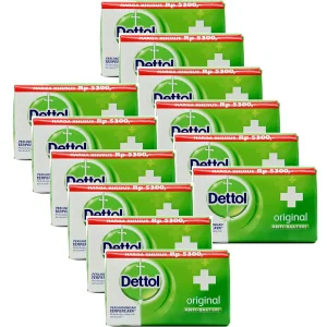 H39d57229c2694bcb92be97ac879e143dL.webp For Dettol Original Anti-Bacterial 110 Gr/3.88 Oz Hand and Body Bar Soap Pack of 12