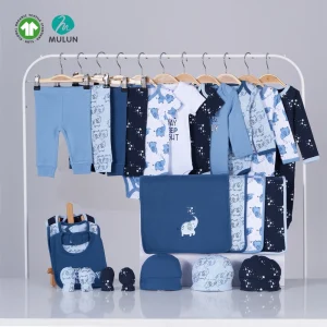 H753003ca3f954a7680805fa5a04d0dfdk.webp Custom Organic Cotton Newborn Babies Essentials Layette Gift Box Printing Clothing Sets Casual 23 Pcs New Born Baby Clothes Sets