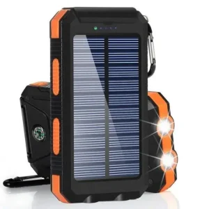 H9c0ae9b84e774ba38d57a41c68de679ed.webp Custom Logo 20000mAh High Capacity Waterproof Solar Power Bank  Mobile External Battery with Compass High Output