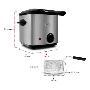 Hcb9b07332f8342899204af8eea5ea2b0e.webp Professional 1.5 Liter RCA Stainless Steel Electric Deep Fryer RCA Oil Fryer with US Plug Square Professional Fryer for Cooking