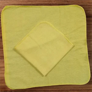 A3f61cbc572614b15a25de807b901705fl.webp 4-Sided Yellow Duster Quick-Dry 100% Cotton Square Kitchen Cloth Cleaning Supplies for Vehicles Bathrooms Packaged in Pouch Bag