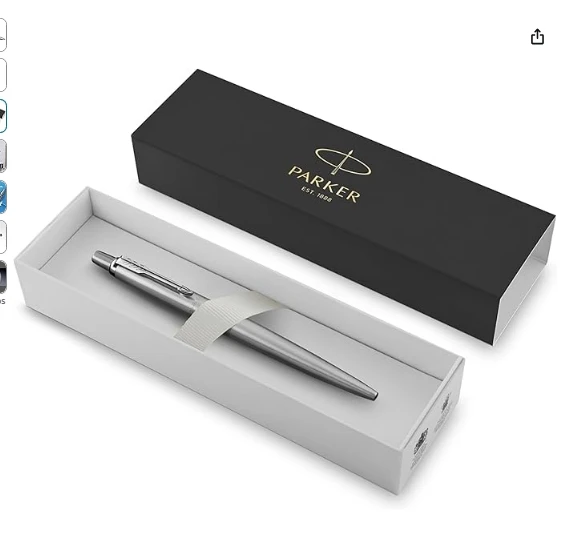 A2998a76c11c94ef3b2e4aa2f8019c3918.webp Parker Jotter Originals Ballpoint Metal Pen Stainless Steel with Chrome Trim Office Supplies With Gift Box
