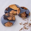 Customized Wood & Resin Coaster Newly Crafts Manufacturer Warming Gift Coffee Cups Mug Coaster Affordable Price kitchen supplies