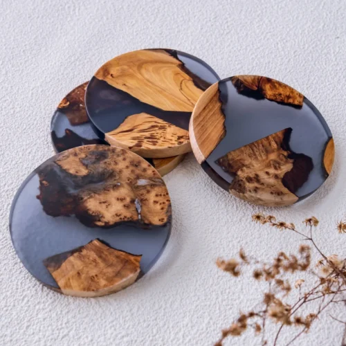 Customized Wood & Resin Coaster Newly Crafts Manufacturer Warming Gift Coffee Cups Mug Coaster Affordable Price kitchen supplies