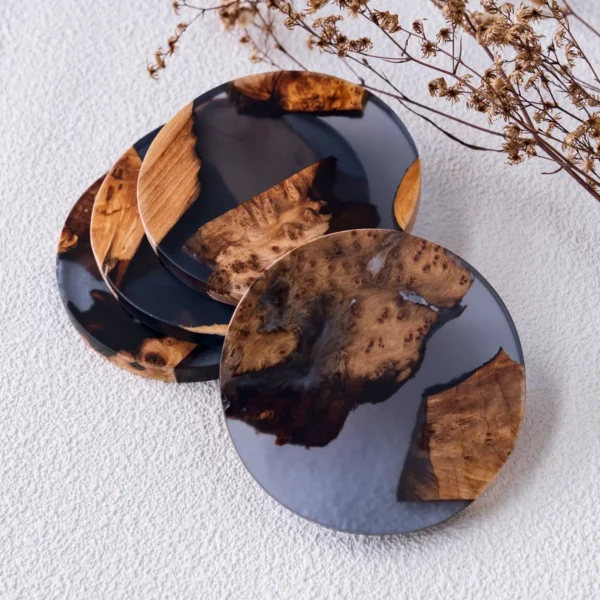 Customized Wood & Resin Coaster Newly Crafts Manufacturer Warming Gift Coffee Cups Mug Coaster Affordable Price kitchen supplies