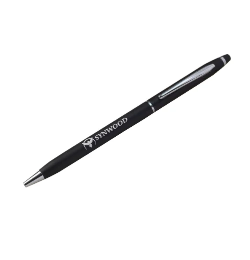 Elegant Black Personalized Pen with Stylus Tip and Customization - Perfect for Professional Gifts and Modern Office Supplies