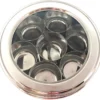 Stainless Steel Seasoning Box with Clear Transparent Lid for Home Kitchen Bulk Order Masala Dabba Spice Box Kitchenware Supplies