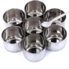 Stainless Steel Seasoning Box with Clear Transparent Lid for Home Kitchen Bulk Order Masala Dabba Spice Box Kitchenware Supplies