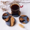 Customized Wood & Resin Coaster Newly Crafts Manufacturer Warming Gift Coffee Cups Mug Coaster Affordable Price kitchen supplies