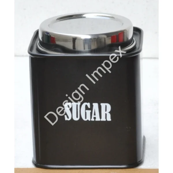 Exclusive Quality Metal Tin Jar Coffee Tea Canister Pot With Airtight Lid Custom Logo and Color Finished Canister Kitchen Supply