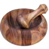 Top Sale Cheap Price Customized Wood Mortar and Pestle Set High Quality Herb and Spice Tools for Home Kitchen Ware Supplies