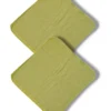 4-Sided Yellow Duster Quick-Dry 100% Cotton Square Kitchen Cloth Cleaning Supplies for Vehicles Bathrooms Packaged in Pouch Bag