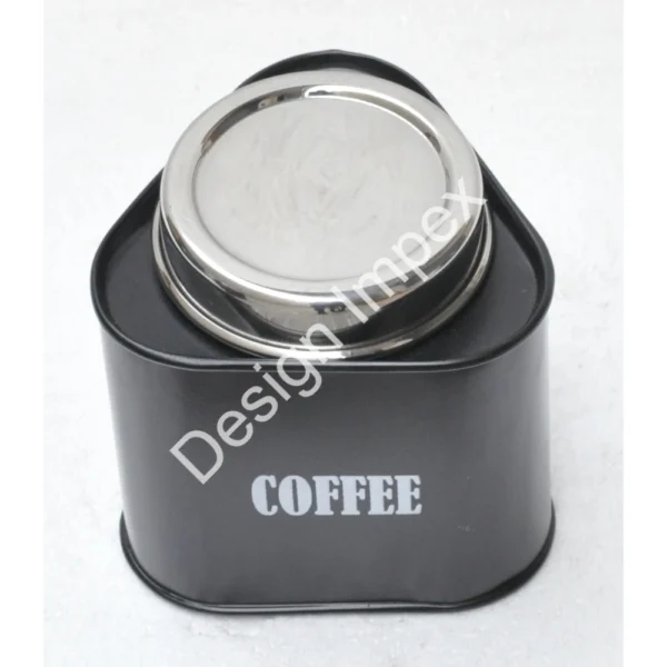 Exclusive Quality Metal Tin Jar Coffee Tea Canister Pot With Airtight Lid Custom Logo and Color Finished Canister Kitchen Supply