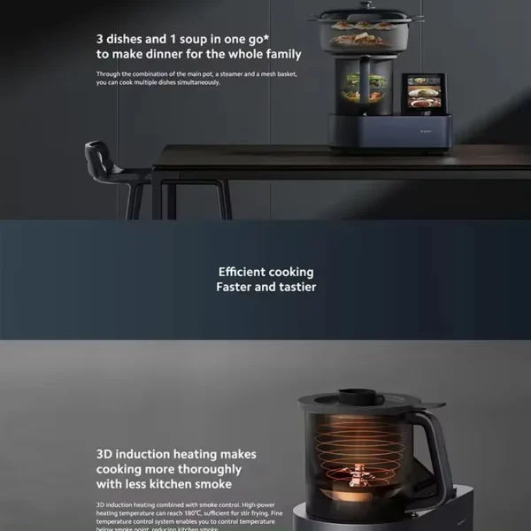 Aa3f7171f3a03473f9163d52b1f9412f1q.webp 2024 Xiaomi Mijia for 2.2L Intelligent Multi-Function Food Machine Xiaomi Intelligent Cooking Robot Kitchen Supplies