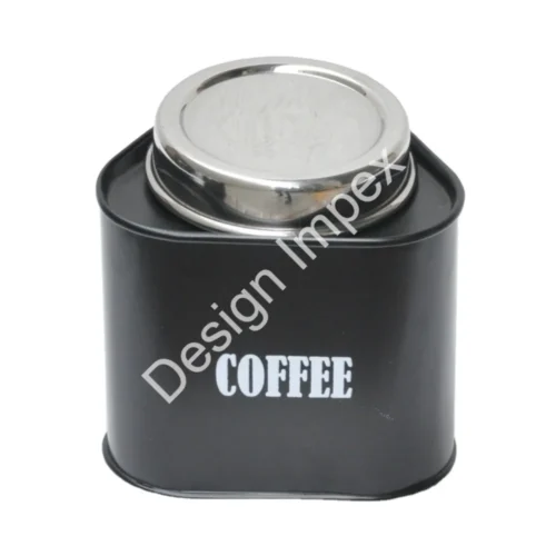 Exclusive Quality Metal Tin Jar Coffee Tea Canister Pot With Airtight Lid Custom Logo and Color Finished Canister Kitchen Supply