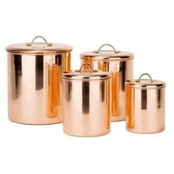 Abf3f12c442e244b2a72ce2773e8035558.webp Kitchen Storage Canister Antique Copper Hammered Food Sugar Canisters Set of 4 Round Classic Canister for Wholesaler Supplies