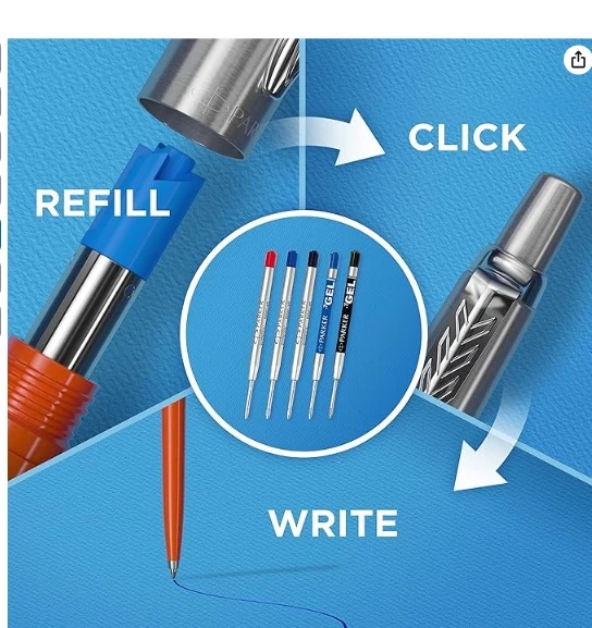 Ad06f4f681a0b4e78b79fce561026b897n.webp Parker Jotter Originals Ballpoint Metal Pen Stainless Steel with Chrome Trim Office Supplies With Gift Box