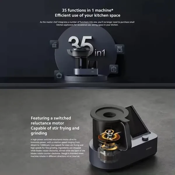 Afdf3c1ab14e741069d9598dca0a26a0ey.webp 2024 Xiaomi Mijia for 2.2L Intelligent Multi-Function Food Machine Xiaomi Intelligent Cooking Robot Kitchen Supplies