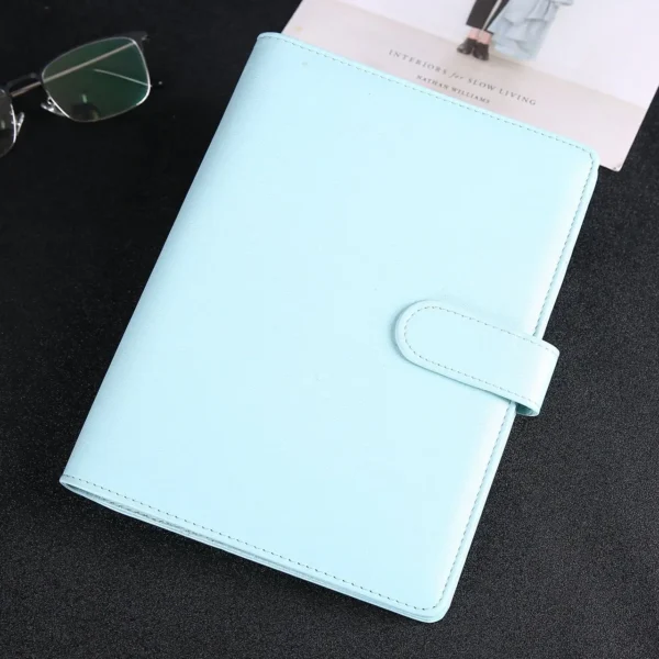 H457a1cd653e74b5ba0ad6e4e3dc31a7dJ.webp aron 6 Rings A5/A6 PU Leather Budget Binder A7 Diary Planner Organizer Journal Stationery Office School Supplies