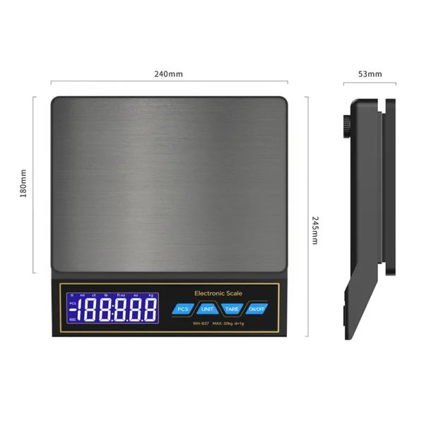 H7208f42886c8479d94f09bf759c711cfu.webp Factory Supply 30kg Digital Bamboo Kitchen Food Weighing Scale Switch for Convenient Fruit Nutrition Weight Measurement