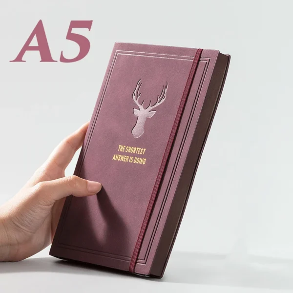 H863a537ce2d04942b32fb356f52000cal.webp Stainless Steel Clips Planner Pens Holder PU Leather Loop Pencil Holder Clip Travelers Notebook Brass Pen Holder Office Supplies