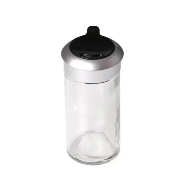 H8bfef4462ca14826a59967687aa5a37aB.webp Dropshipping Glass Spice Bottles with Plastic Lids Rotating Multi-hole Shakers Pepper/salt Wholesale Kitchen Supplies in Stock