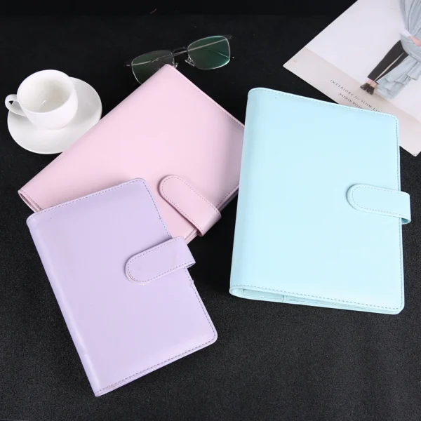 H8d480f3d49464de49aa524a3ff4104f9n.webp aron 6 Rings A5/A6 PU Leather Budget Binder A7 Diary Planner Organizer Journal Stationery Office School Supplies