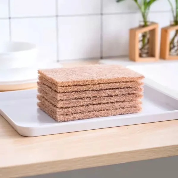 Logo Customized Eco Friendly Products 2024 Coconut Fiber Dish Scrubbers Sponge for Kitchen Cleaning Wholesale Cleaning Supplies