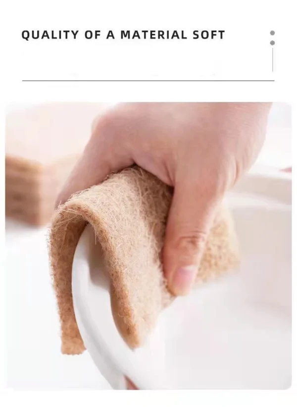 Logo Customized Eco Friendly Products 2024 Coconut Fiber Dish Scrubbers Sponge for Kitchen Cleaning Wholesale Cleaning Supplies