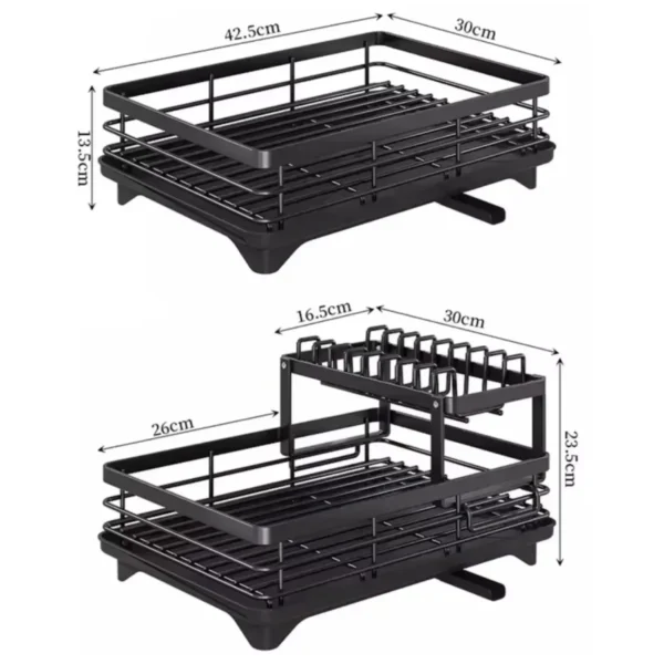 Hda434983f0fb457c9e0858e28598361eJ.webp Multi-Layer Small Storage Dish Rack Simple Kitchen Supplies Bowl Tray Rack Household Drain for Organizing Kitchen Items