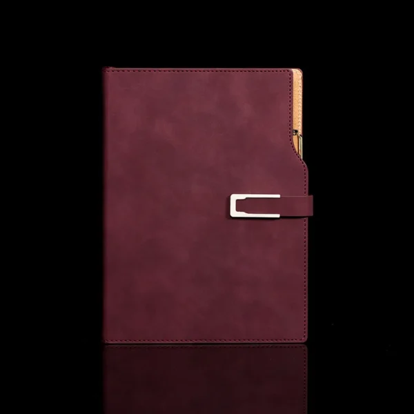 He83d2db22f8f473098e27184c3e7dd35s.webp Stainless Steel Clips Planner Pens Holder PU Leather Loop Pencil Holder Clip Travelers Notebook Brass Pen Holder Office Supplies