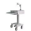 Medical Computing Cart Workstation Lockable Laptop Storage Space Hospital Monitor Trolley One LCD Arm Office School Supplies