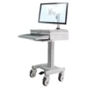 Medical Computing Cart Workstation Lockable Laptop Storage Space Hospital Monitor Trolley One LCD Arm Office School Supplies