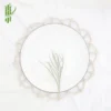 KITCHEN ACCESSORIES Woven Rattan Placemat Wood coaster Round Charger Plates Flower Shape White Brown Wedding Decoration Supplies