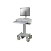 Medical Computing Cart Workstation Lockable Laptop Storage Space Hospital Monitor Trolley One LCD Arm Office School Supplies